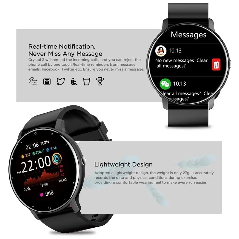 Smart Watch Men LIGE 2021; Full Touch Screen Sport Fitness Watch IP67 Waterproof with Bluetooth For Android & IOS smartwatch.