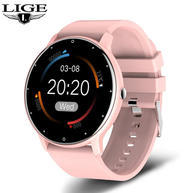 Smart Watch Men LIGE 2021; Full Touch Screen Sport Fitness Watch IP67 Waterproof with Bluetooth For Android & IOS smartwatch.