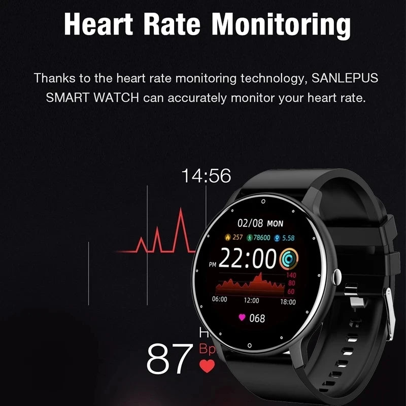 Smart Watch Men LIGE 2021; Full Touch Screen Sport Fitness Watch IP67 Waterproof with Bluetooth For Android & IOS smartwatch.