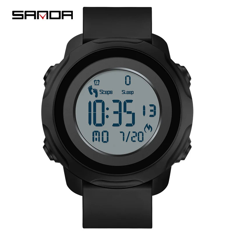 Smart Watch Sanda 6121, Step & Calories Count Fashion Alarm Clock for Men. Waterproof Shockproof Sleep Monitoring Wristwatch