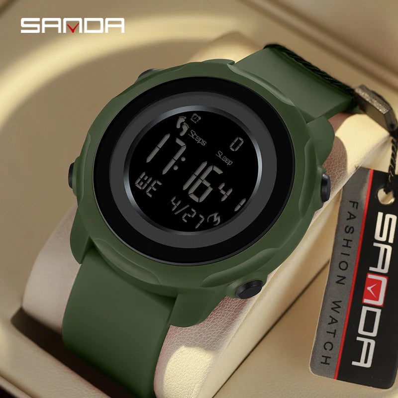 Smart Watch Sanda 6121, Step & Calories Count Fashion Alarm Clock for Men. Waterproof Shockproof Sleep Monitoring Wristwatch