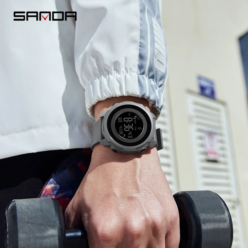 Smart Watch Sanda 6121, Step & Calories Count Fashion Alarm Clock for Men. Waterproof Shockproof Sleep Monitoring Wristwatch