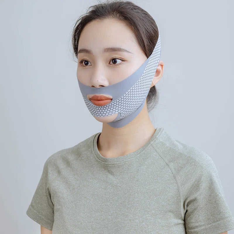 Face-Lift While Sleeping V Shaper Facial Slimming Mask, Relaxation Face Bandage, Face Shaping Reduce Double Chin Face Thinning Band Massage.