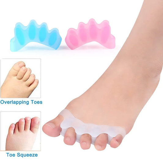 Child Silicone Gel Foot Toe Thumb Bunion Corrector, Hallux Valgus Protector Separator Finger Straightener Adjuster - 2Pairs