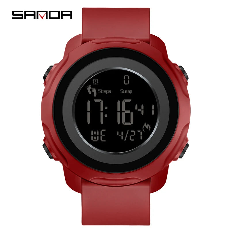 Smart Watch Sanda 6121, Step & Calories Count Fashion Alarm Clock for Men. Waterproof Shockproof Sleep Monitoring Wristwatch