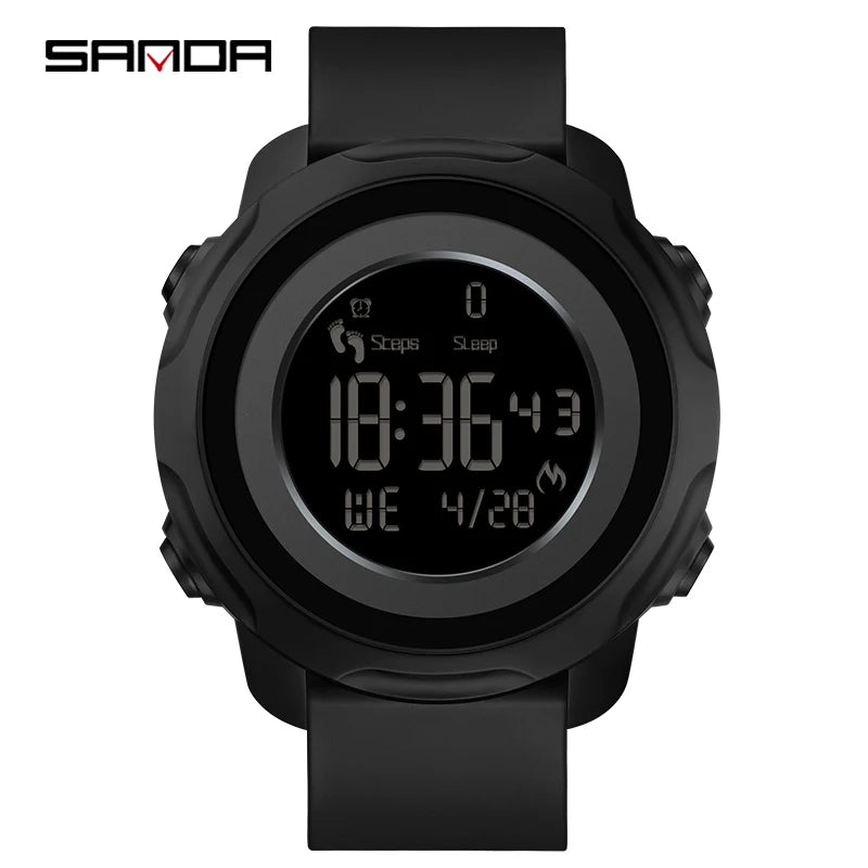 Smart Watch Sanda 6121, Step & Calories Count Fashion Alarm Clock for Men. Waterproof Shockproof Sleep Monitoring Wristwatch