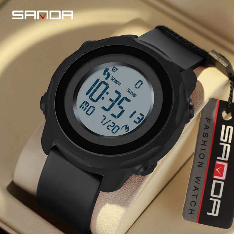 Smart Watch Sanda 6121, Step & Calories Count Fashion Alarm Clock for Men. Waterproof Shockproof Sleep Monitoring Wristwatch